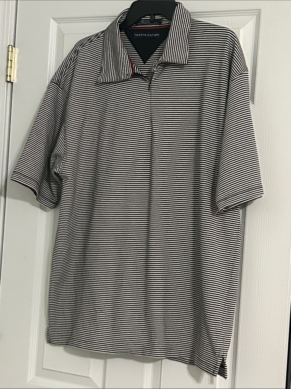 Tommy Hilfiger women’s Black & White Narrow Striped Polo